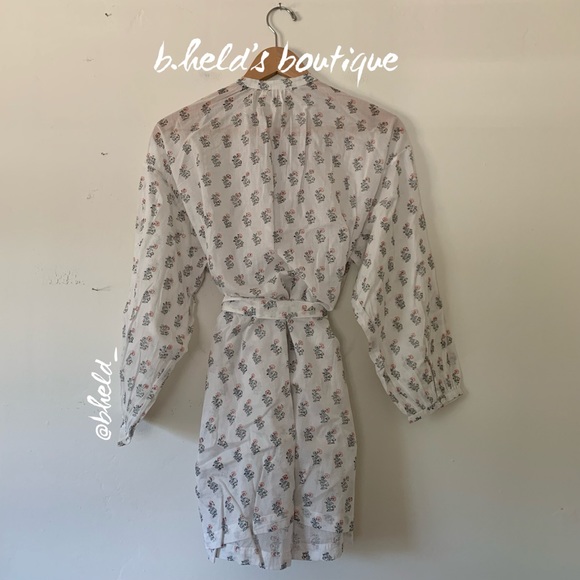 Dôen Jo Dress in Red Dahlia Block Print Organic Cotton Size XS Brand New NWT - Picture 10 of 17